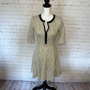 A Line Off White/ Crème  Color Mini Dress  my Monteau